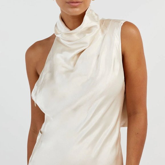 DISSH Aisle Pearl Satin Backless Midi Dress (NWT) - Picture 6 of 16